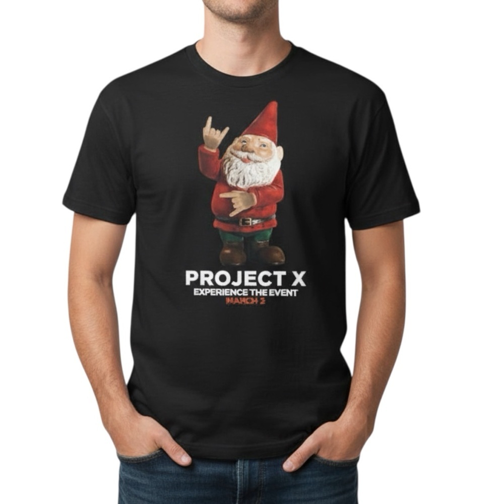 Delta Black Project X Movie Hands Gnome Cotton Movie Promo T-shirt Men’s Medium